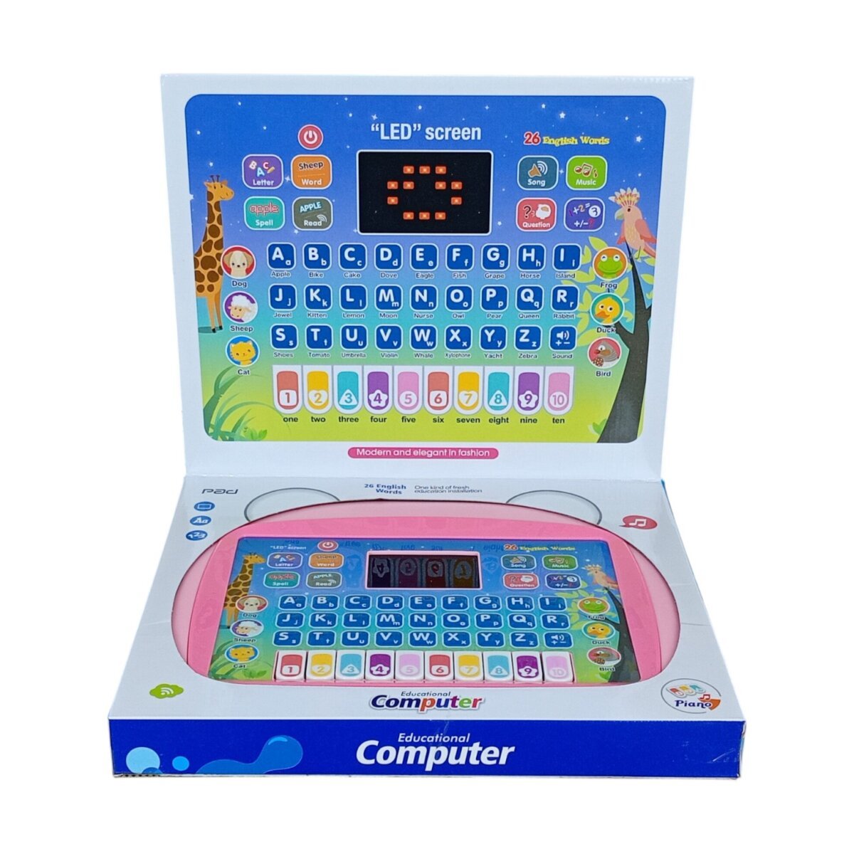 Educational Computer Pad 26 English Words | One Kids Of Fresh Education Installation Piano For Kids | 3+Years