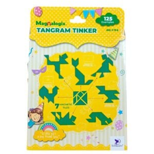 ToyKraftt Magnalogix Tangram Tinker | Magnetic Tangram Puzzle Game for Kids | 7 Magnetic Tiles with 125 Brain-Boosting Challenges | Educational STEM Toy | 5+ Years