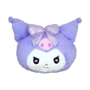 30cm Sanrio Kuromi Face Plush Toy – Soft, Cuddly Pillow for Kids, Cute Collectible Gift for Sanrio Fans | Ideal for Ages 3+ Years