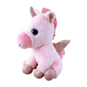 Pink Unicorn Soft Toy 26cm – Floppy Plush Sitting Unicorn with Glittery Wings And Sparkling Horn | Soft Stuffed Toy for Kids 3+ Years