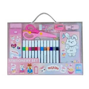 Fancy Coloring Poster Stationery Set With Accessories For Kids, Fun Creative Coloring Kit with Art Supplies | Educational Activity Set for 5+ Year Children