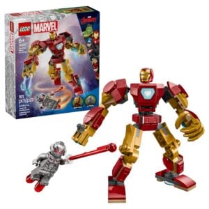 LEGO Marvel Iron Man Mech vs. Ultron Playset 76307 | Poseable Superhero Building Toy for Kids 6+ | Action-Packed Mech Battle Set