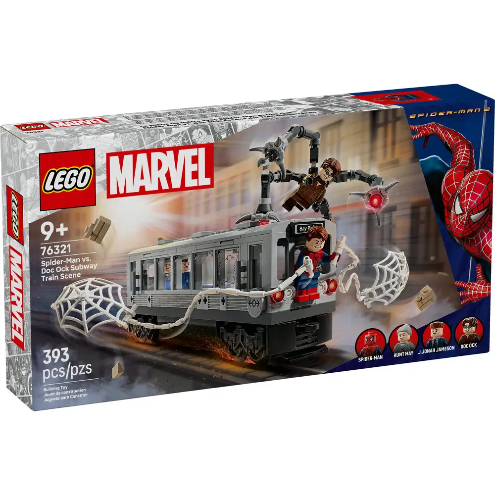 Lego Marvel Spider-Man Vs. Doc Ock Subway Train Scene | 76321 Buliding Blocks 393 Pcs For Kids | 9+Years