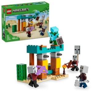 Lego Minecraft The Illager Desert Patrol | Fun 105-Piece Building Blocks Set for Kids 7+ Years