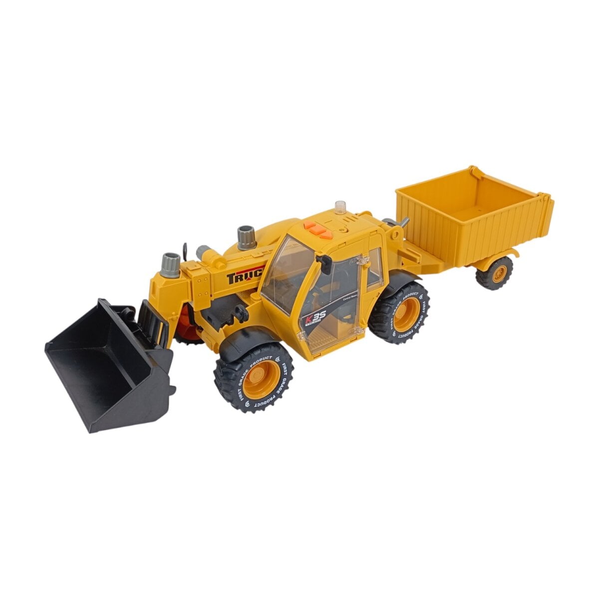 Powerful Construction Telescopic Forklift Vehicle with Light and Sound | Manual Adjustment, Opening Doors and Realistic Design | Heavy Duty Toy Truck for Kids | 3+ Years