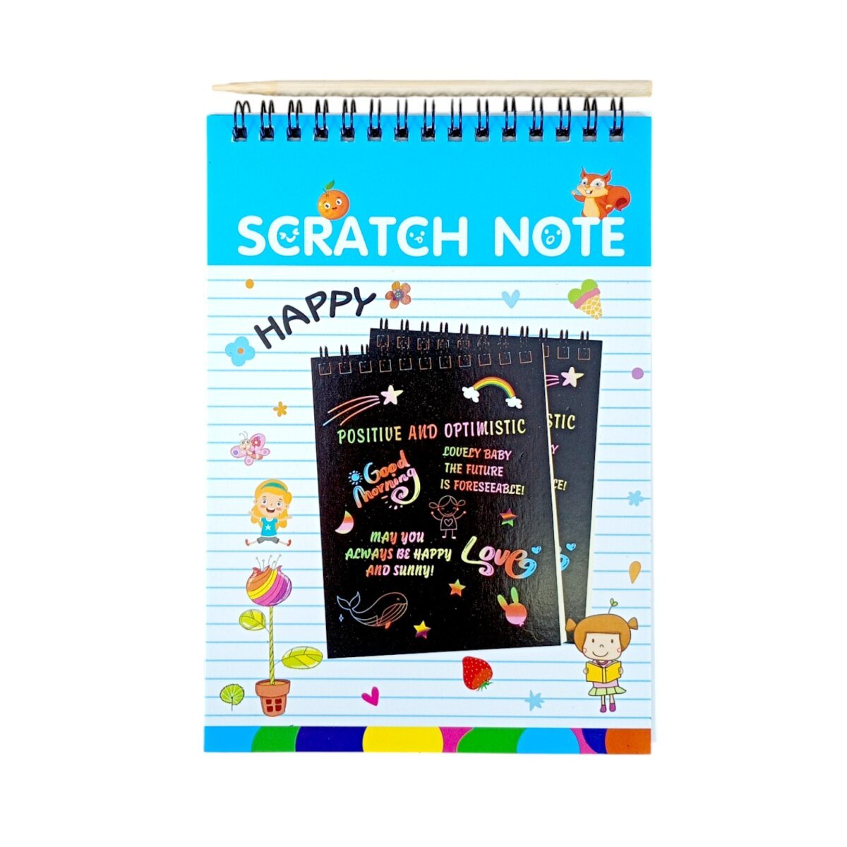 Rainbow Scratch Notebook with Magical Colours | Creative Scratch Art Book for Kids | Fun Art And Craft Activity | 3+ Years