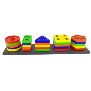 Ratna’s Shape Stacker | Educational Shape Sorting And Stacking Toy | Early Learning Toy for Kids | 2+ Years