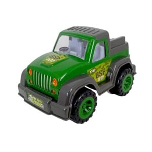 Home 24 United Agencies Super QLU BSF Jeep | Rugged Army-Style Durable Military-Themed Push-and-Play Jeep Toy Vehicle for Kids | 3+ Years.
