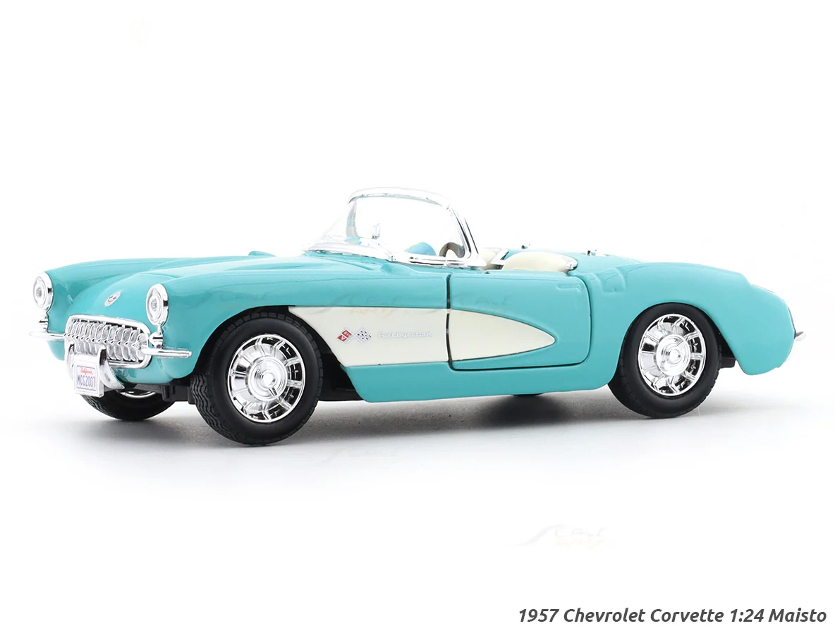 1957 Chevrolet Corvette green 1:24 Maisto licensed diecast Scale Model car collectible display model, 1957 Chevrolet Corvette green 1:24 Maisto licensed diecast Scale Model car collectible toy car, 1957 Chevrolet Corvette green 1:24 Maisto licensed diecast Scale Model car collectible classic edition