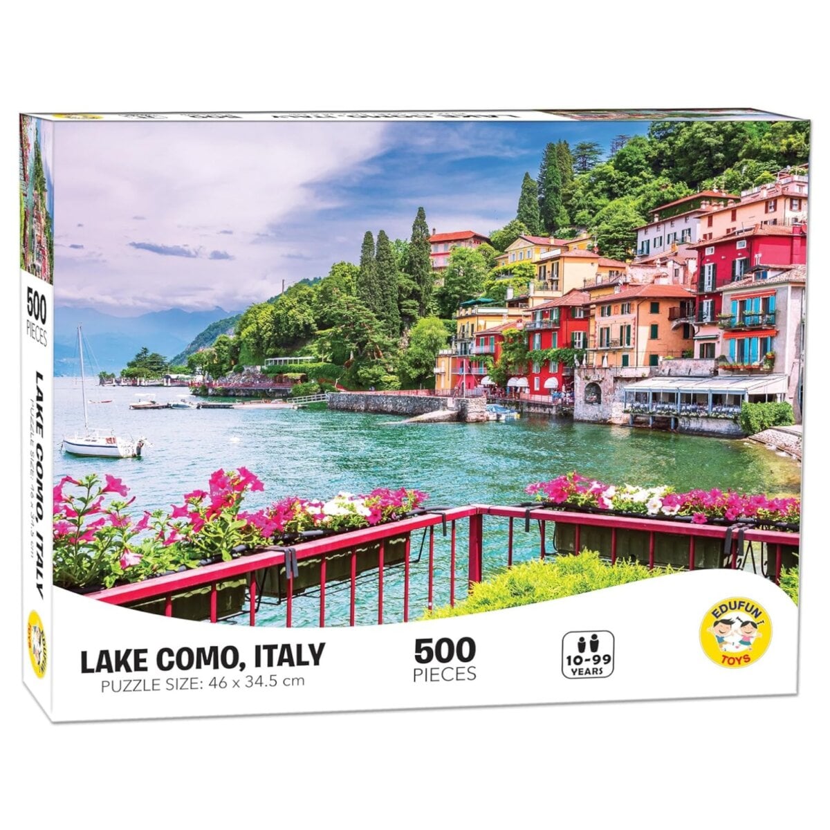 500 Piece Jigsaw Puzzle Lake Como Italy scenic puzzle, 500 Piece Jigsaw Puzzle Lake Como Italy educational toy, 500 Piece Jigsaw Puzzle Lake Como Italy travel landscape puzzle