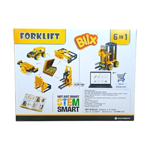 6 In 1 Blix Forklift Construction Set For Kids | Fun STEM Educational ...