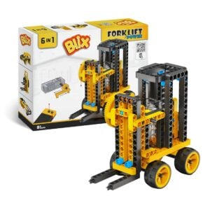 6 in 1 Blix Forklift Power Set for Kids – Amazing STEM Engineering Building Kit for 8+ Years with 180 ABS Parts and Rack And Pinion Mechanism
