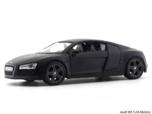 Audi R8 matte black 1:24 Maisto Licensed Diecast Scale Model Car – Ultimate Supercar Display Collectible for 14+ Years