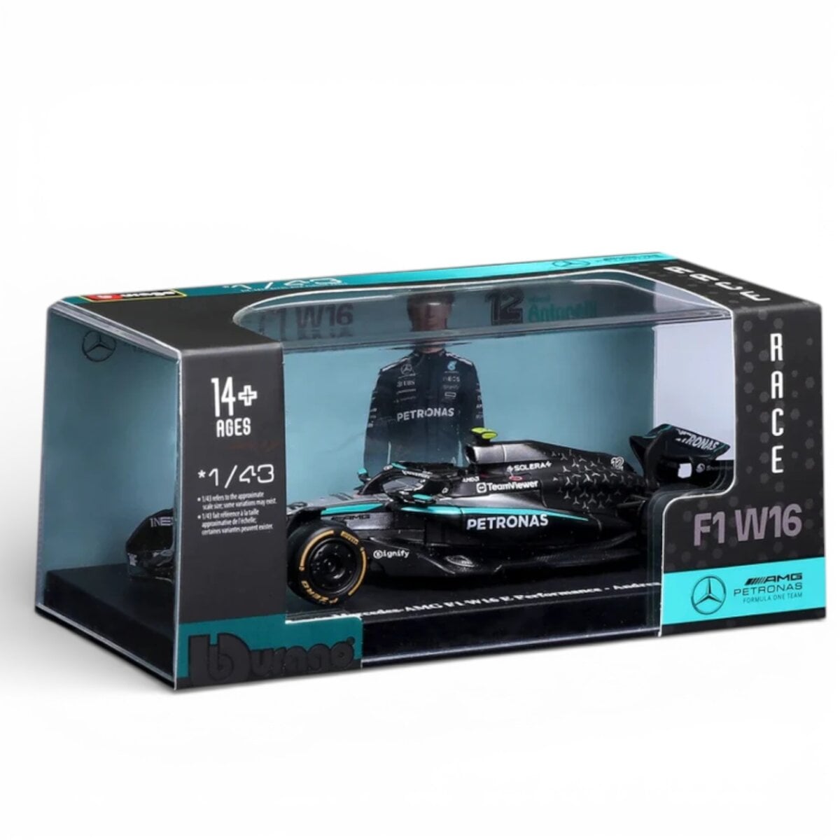 Bburago 164 Scale 2025 Mercedes Benz W16 No.12 Diecast Formula 1 Model Car4 Mercedesbenz W16 1:64 Scale 2025 Diecast Formula 1 Model Car By Bburago – Ultimate Licensed No.12 Racing Collectible For Premium Display Age 14+ Mercedesbenz W16 1:64 Scale 2025 Diecast Formula 1 Model Car By Bburago – Ultimate Licensed No.12 Racing Collectible For Premium Display Age 14+ Image 3