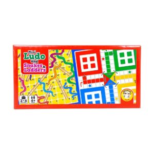Mini Ludo And Snakes And Ladders | Fun Indoor Game For Kids | 4+ Years – Amazing Double-Sided Board Game for Family Fun, Learning And Social Play