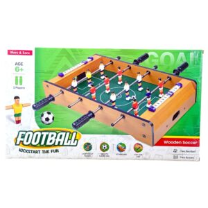Maru and Sons 2-Player Wooden Football Kickstart Game | Ultimate Classic Tabletop Soccer Toy for Kids 6+ Years