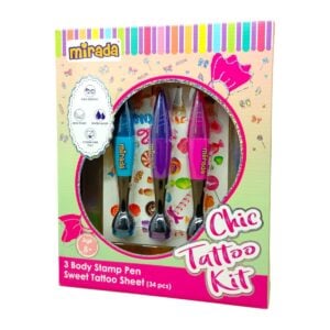Mirada Chic Tattoo Kit | Fun and Safe Temporary Tattoo Set for Kids 8+ | Creative Art and Craft Toy