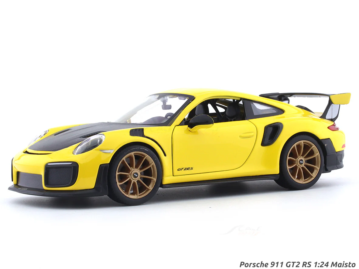 Porsche 911 GT2 RS yellow 1:24 Maisto diecast alloy scale model car display model, Porsche 911 GT2 RS yellow 1:24 Maisto diecast alloy scale model car collectible, Porsche 911 GT2 RS yellow 1:24 Maisto diecast alloy scale model car toy