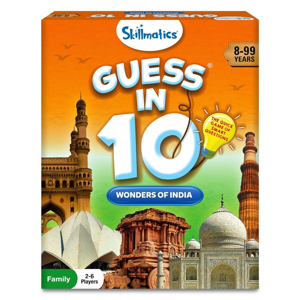 Skillmatics Guess in 10 Wonders of India, Skillmatics educational card game for kids, Skillmatics learning toy, educational game for kids 8+, Skillmatics trivia game for kids