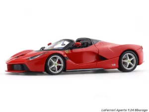 LaFerrari Aperta red with Acrylic case 1:24 Bburago licensed diecast Scale Model car collectible – Ultimate Supercar Display Toy for Collectors & Kids 14+