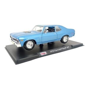 1970 Chevrolet Nova SS Blue 1:24 | Amazing Maisto Licensed Diecast Scale Model Car Collectible Toy for Kids And Teens 14+ Years