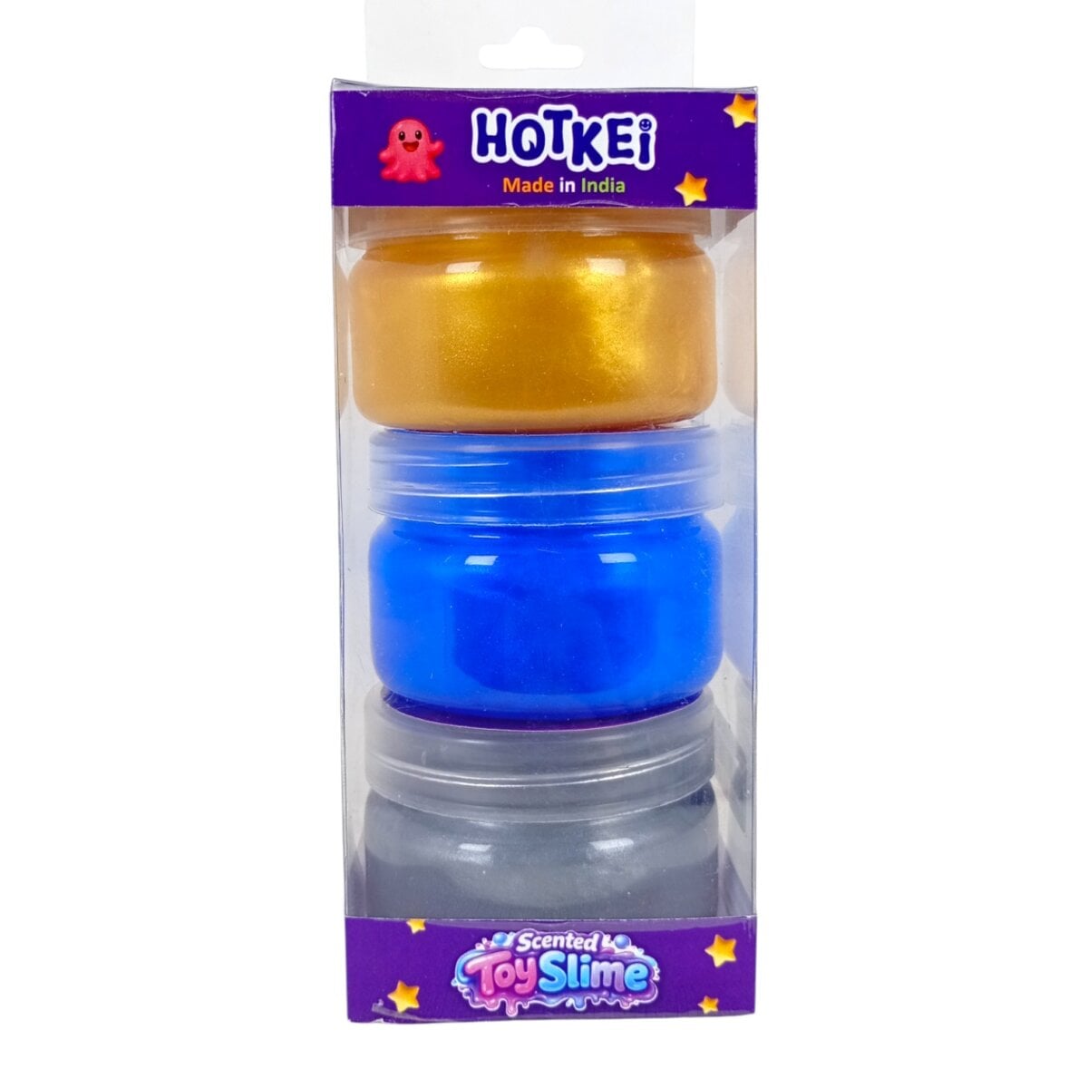 Hotkei (150g) Pack of 3 Galaxy Scented Toy Slime Fun Colorful Sensory Slime for Creative Play, Stress Relief and Kids 3+ Years