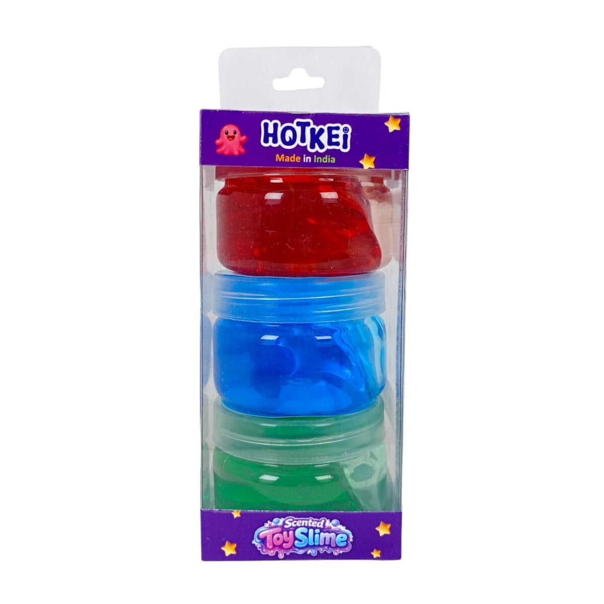 Hotkei Acrylic Scented Toy Slime Pack of 3 – Crystal Clear Stretchy Sensory Play for Kids 3+ Years Fun Creative Toy