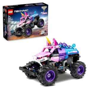 LEGO Technic Monster Jam Sparkle Smash Pull-Back 42220 Unicorn Monster Truck Toy – Fun Building Toy for Kids 7+