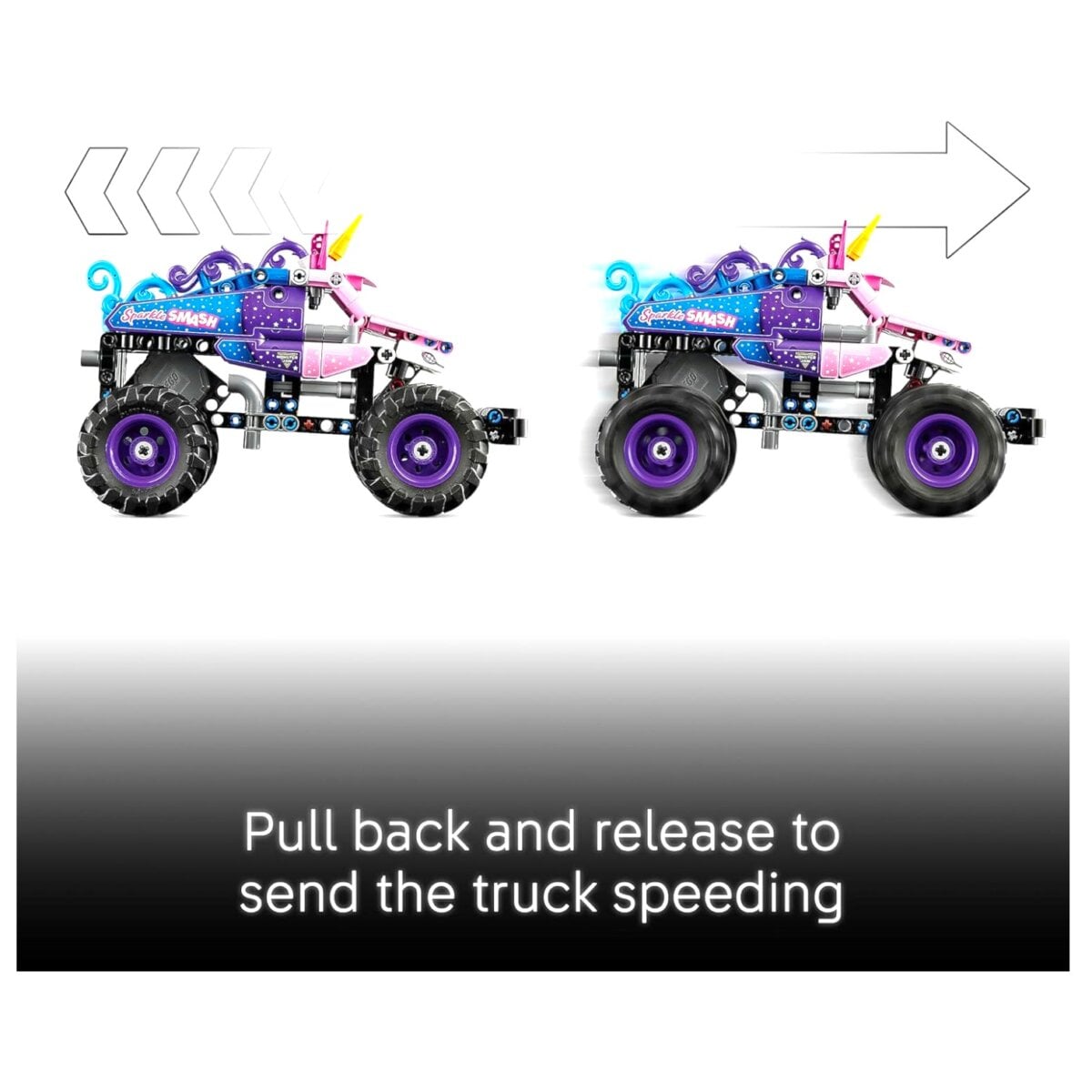 LEGO Technic Monster Jam Sparkle Smash Pull-Back 42220 Unicorn