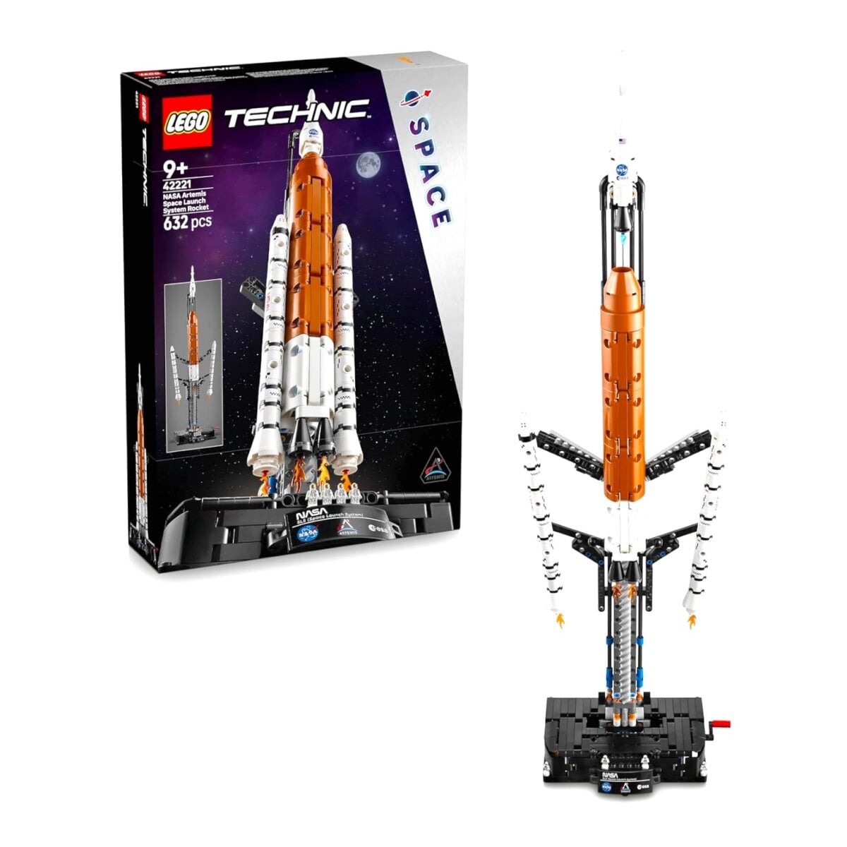 LEGO Technic NASA Artemis Space Launch System Rocket, LEGO Technic NASA Artemis space toy, LEGO Technic rocket model, space launch system building kit, kids space rocket toy, LEGO Technic educational space set, NASA Artemis rocket building toy