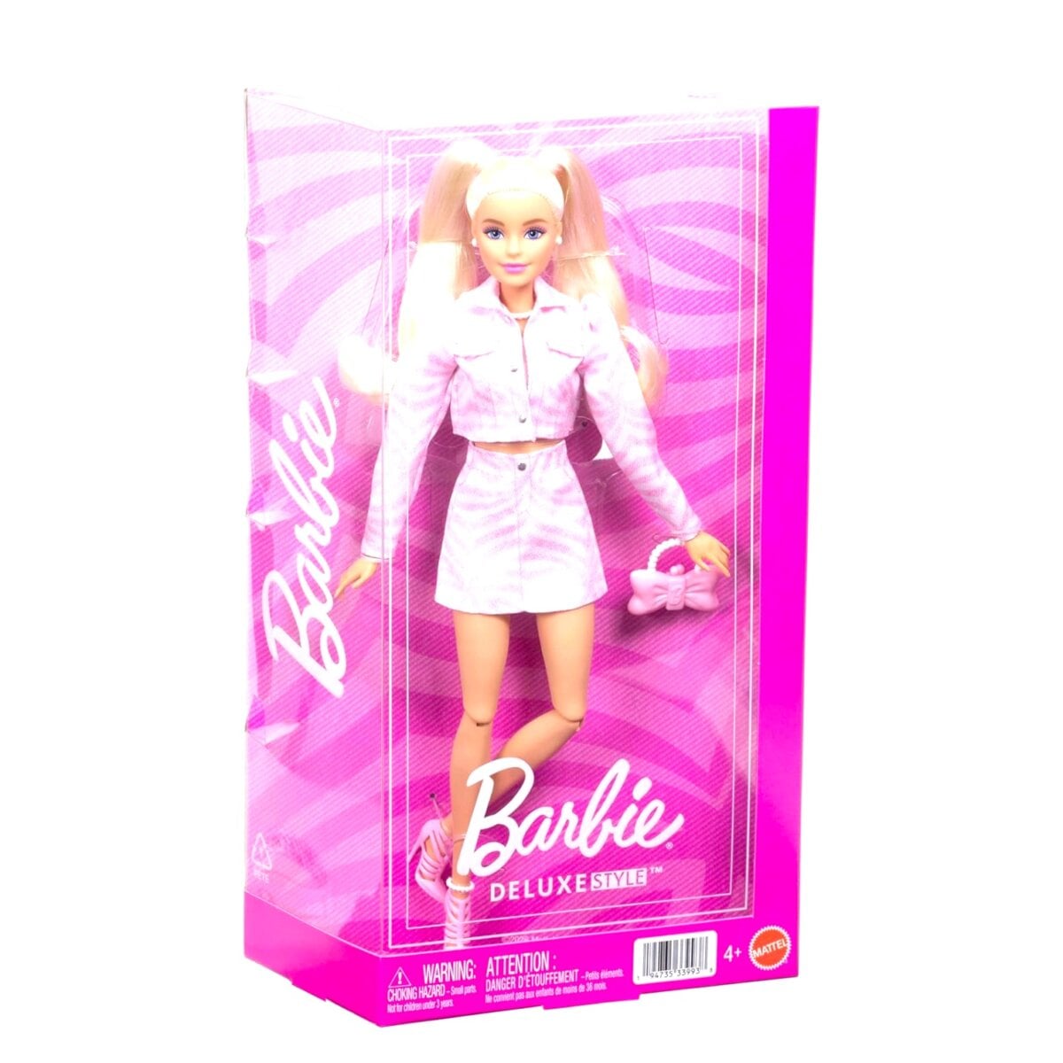 Mattel Barbie Deluxe Style Doll 5 1 Mattel Barbie Deluxe Style Doll 9 In Pink Denim Outfit, Blonde Hair, Matching Jacket And Skirt Set With Accessories – Fun Toy For Kids 3+ Years Mattel Barbie Deluxe Style Doll 9 In Pink Denim Outfit, Blonde Hair, Matching Jacket And Skirt Set With Accessories – Fun Toy For Kids 3+ Years Image 5