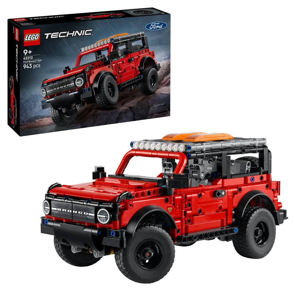 Lego Technic 42213 Ford Bronco SUV 943 Pcs 9+Year Ultimate Off-Road Building Set for Creative Kids and Car Enthusiasts