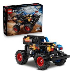 Lego Technic 42219 Monster Jam Grave Digger 263 Pcs Pull Back Car | Amazing Stunt Building Toy for 7+ Year Kids with Realistic Off-Road Action