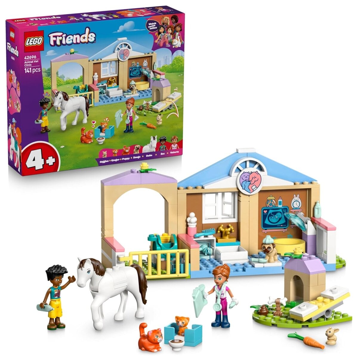 Lego Friends 42696 Animal Vet Clinic 141 Pcs 4+Year – Amazing Pet Care Building Set for Creative Kids