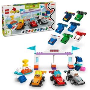 Lego Duplo 104450 F1 Team Race Cars And Drivers 70 Pcs | 2+Year Amazing Racing Building Set for Toddlers with Colorful Cars & Figures