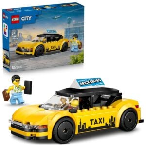 Lego City 60487 Yellow Taxi Building Kit – Amazing Creative Car Toy Playset for Kids 5+ with 122 Pieces for Fun City Adventures