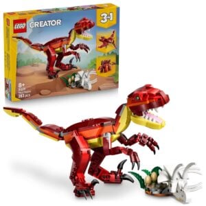 Lego Creator 3 In 1 Fierce Dinosaur 283 Pcs 31379 – Ultimate Transforming Dino Building Kit for Kids 8+ Creative Play Fun Adventure Set
