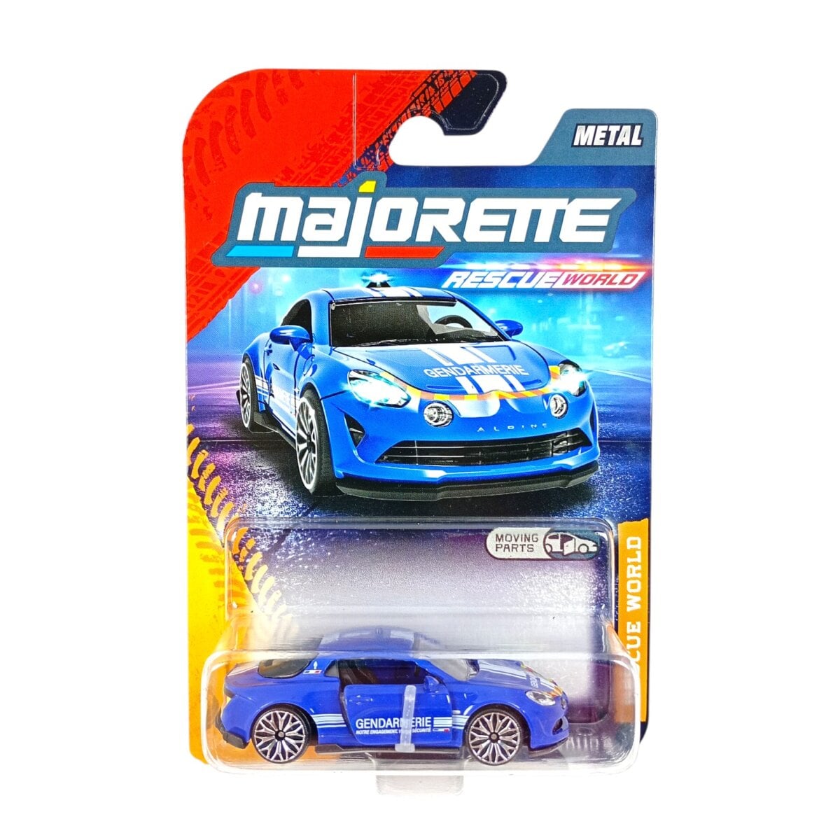 Majorette 1:64 Scale Rescue World Alpine A100S Premium Die-Cast Toy Car – Fun Moving Parts And Rotating Wheels for Kids and Collectors (3+ Years)