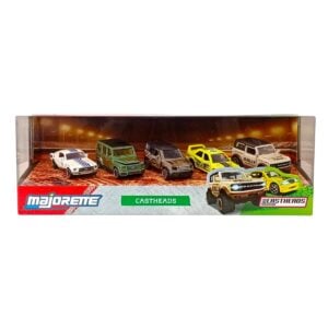 Majorette Car Set Castheads Magazine Edition – Ultimate 5 Cars Set with Suspension And Opening Doors for Kids 3+ Years