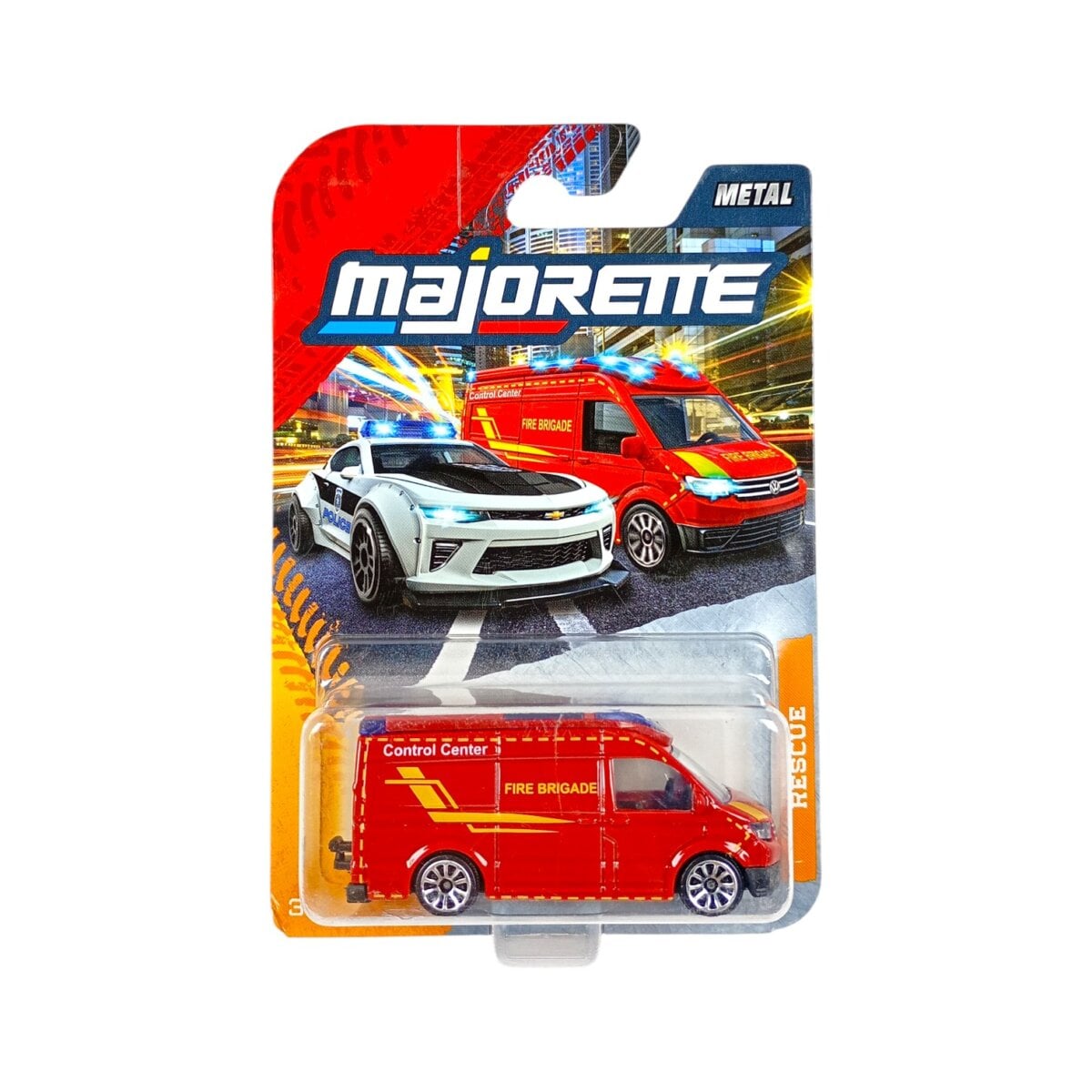 Majorette Rescue Fire Brigade Van Ultimate Die-Cast Scale Model Emergency Vehicle Toy for Kids 3+ with Free Wheels Role Play Fun