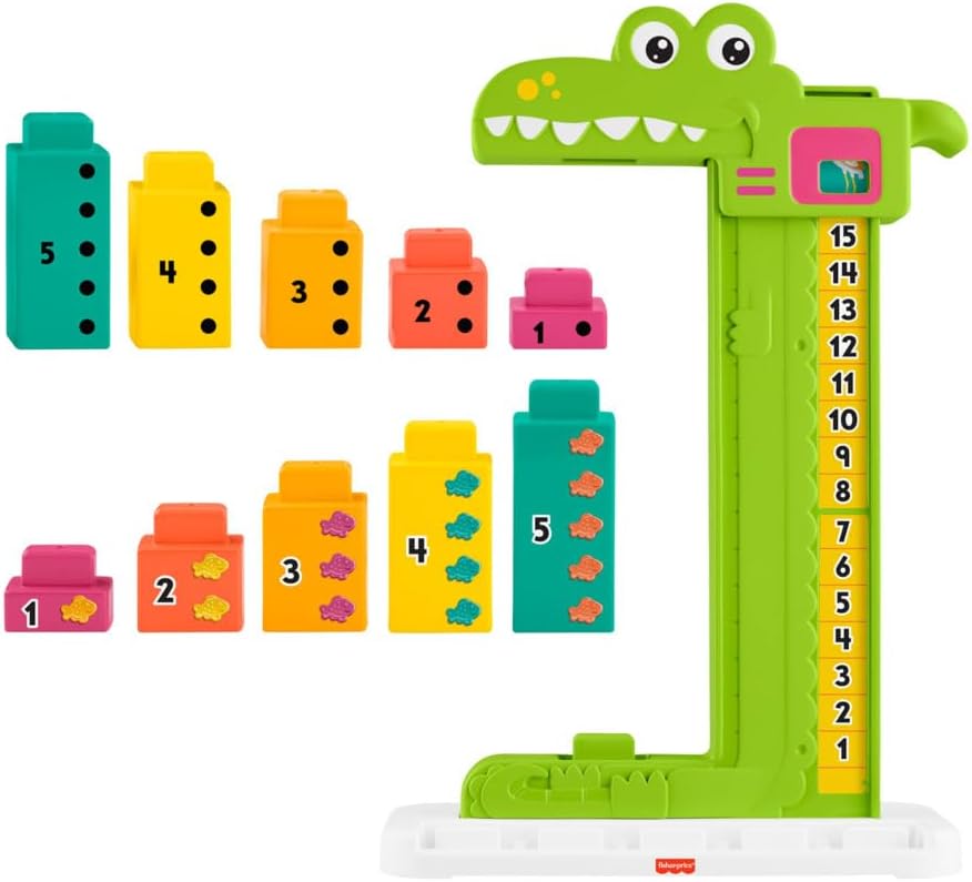 Mattel Fisher-Price Preschool Learning Toy Adding Alligator Counting Activity for Kids – Fun Educational Stacking Toy for Early Math Skills And Preschool Learning