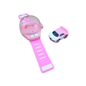 Mini RC Pink Car Watch Toys 2.4GHz Detachable Remote Control Watch Car – Ultimate USB Rechargeable Cartoon Toy for Kids 3+ Years