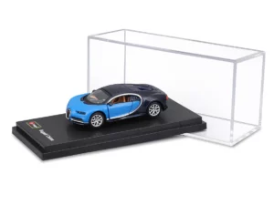 Bugatti Chiron Blue 1:64 Bburago Licensed Diecast Scale Model Car – Ultimate Supercar Collectible for Kids And Adults