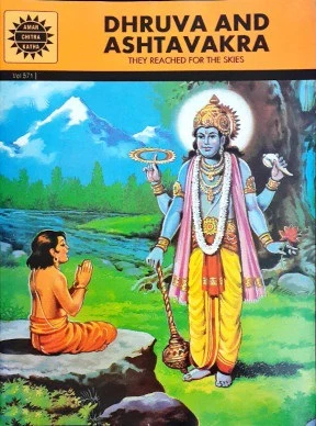 Amar Chitra Katha Dhruva And Ashtavakra Story Book for kids, Amar Chitra Katha Dhruva And Ashtavakra educational comic, Amar Chitra Katha Dhruva And Ashtavakra children’s mythology book