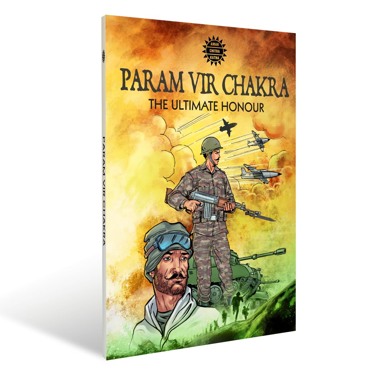 Amar Chitra Katha Param Vir Chakra Comic Story Book, Amar Chitra Katha Param Vir Chakra Comic Story Book for kids, Amar Chitra Katha Param Vir Chakra educational comic, Amar Chitra Katha Param Vir Chakra hero stories book