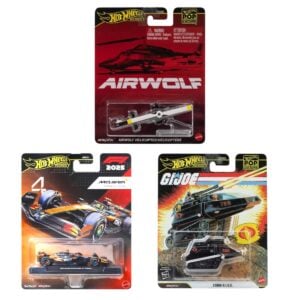 Hot Wheels Premium Series1:64 Scale Die-Cast Pack Of 3pc Car Set –Mclaren Formula 1 team , Airwolf Helicopter / Cobra H.i.s.s. Collectors  Die-Cast Car