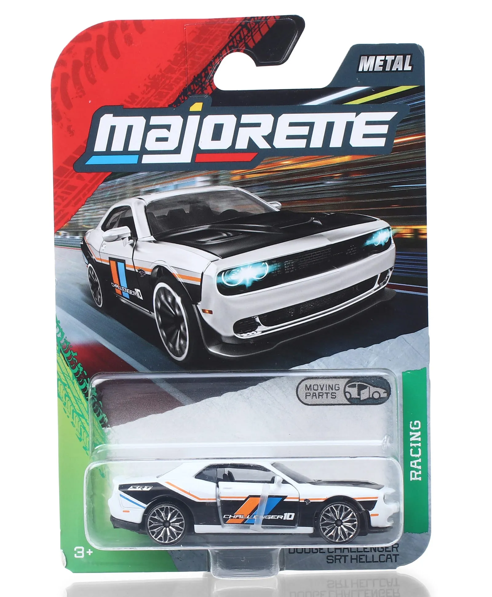 Majorette Dodge Challenger SRT ファイア Majorette Dodge Challenger SRT Hellcat 1:64 Scale Racing Premium