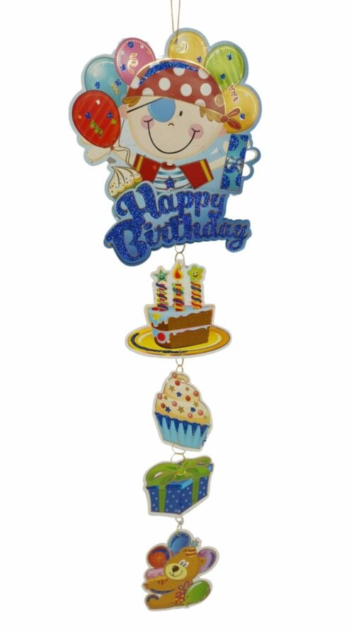 happy birthday hanging poster party decor, happy birthday hanging poster wall decoration, happy birthday hanging poster festive design, happy birthday hanging poster celebration decor