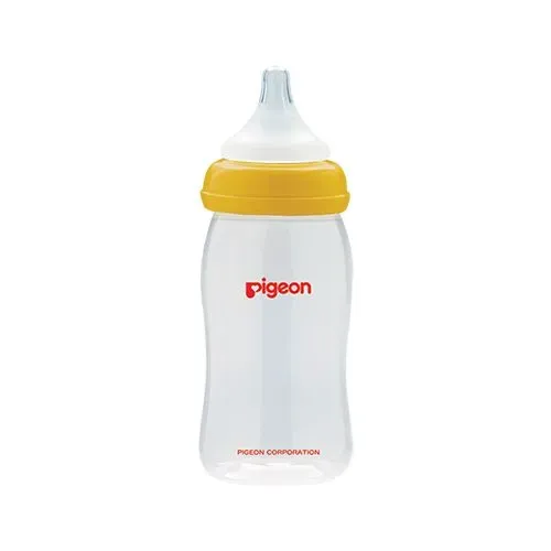 40032899 3 pigeon baby wn nursing bottle with plus type nipple yellow
