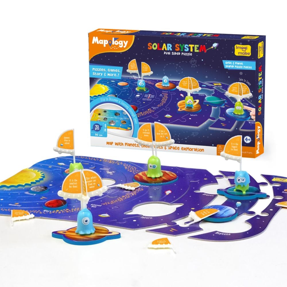 Imagimake Toys Solar System Dual Side Puzzle – Fun Learning Aid And ...